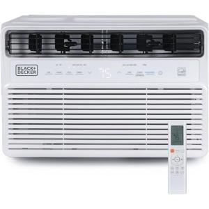 BLACK+DECKER 8,000 BTU Inverter Window Air Conditioner, Window AC Units for Up To 350 Sq. Ft., ENERGY STAR Rated AC Unit, Full Function Remote Control, White(10000 BTU)