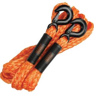 BLACK+DECKER BD1002 Black/Orange 2″ x 20′ Tow Strap – Heavy-Duty (9,000 lb Break Strength) for Emergency Off-Road Towing(Tow Rope)