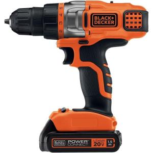 BLACK+DECKER Cordless Drill Driver, Power Drill with Battery and Charger Included, 20V MAX POWERCONNECT (BCD382DS1)(Cordless Drill Driver Kit)