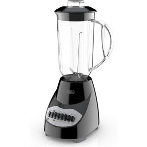 BLACK+DECKER Countertop Blender with 6-Cup Glass Jar, 10-Speed Settings, Black, BL2010BG(Plastic)