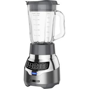 BLACK+DECKER PowerCrush Digital Blender with Quiet Technology, Stainless Steel, BL1300DG-P(Premium (900 Watts))