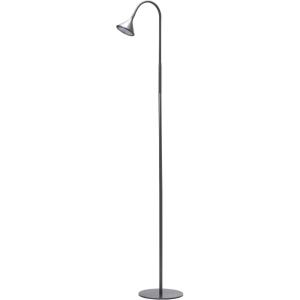 BLACK+DECKER PureOptics LED Minimalist Floor Lamp, 58″ Height with Weighted Base, Adjustable Gooseneck, Flicker Free, Eco-Friendly, Foot Switch Gray(Floor Lamp)