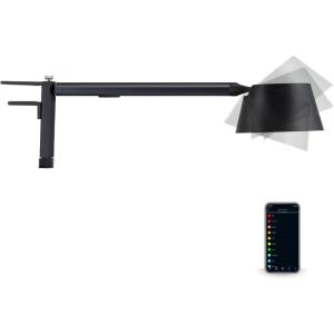 BLACK+DECKER Verve Designer Smart Clamp Light, Works with Alexa, Fits Cubicles & Headboards, Auto-Circadian Mode, True White LED + 16M RGB Colors, Certified for Humans(Black)