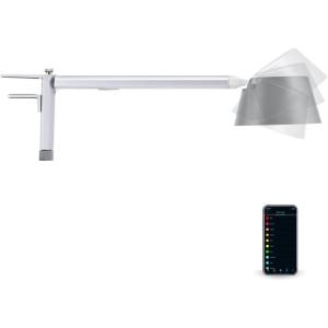 BLACK+DECKER Verve Designer Smart Clamp Light, Works with Alexa, Fits Cubicles & Headboards, Auto-Circadian Mode, True White LED + 16M RGB Colors, Certified for Humans(Silver)