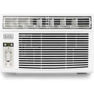 BLACK+DECKER Window Air Conditioner 5000 BTU, AC Window Unit Cools Up to 150 Square Feet, Window AC Unit with Mechanical Controls, Manual Fan Only and Cool Settings, BD05MWT6, White(8000.0 British Thermal Units)