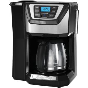 Black and Decker BLACK+DECKER 12-Cup Mill and Brew Coffeemaker, Black, CM5000B(12-Cup Coffee System)