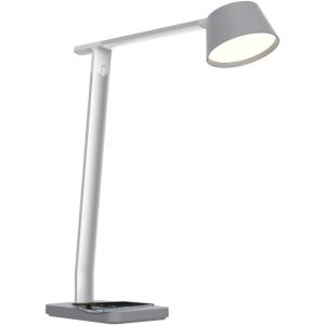 Black+Decker Verve Designer Desk Lamp with Qi Wireless Charger, True White LED + 16M RGB Colors(Silver)