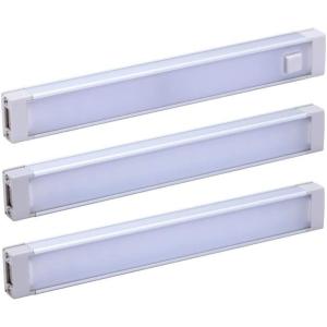PureOpitcs LED Under Cabinet Lighting Kit, Cool White, Stick up Design, 3-Bars, 6” Each (LEDUC6-3CK), 6″