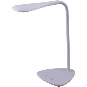 PureOptics LED VLED1820-BD Battery LED Desk Lamp, Dimmable with Adjustable Color Temperature, 4 Hour Battery Life, Rechargeable, Reduces Eyestrain, White(Triangle Base)