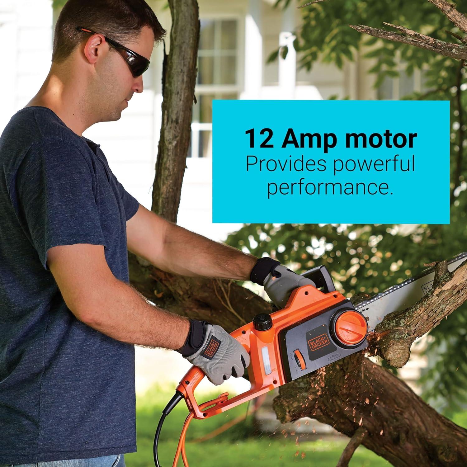 imageBLACKDECKER 12 Amp 16 in Electric Chainsaw CS1216Electric Chainsaw