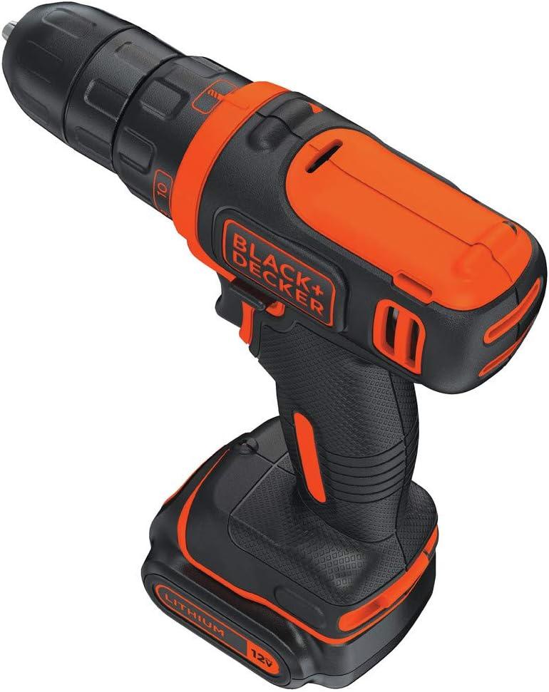 imageBLACKDECKER 12V MAX Drill amp Home Tool Kit 60Piece BDCDD12PK60pc Tool Kit