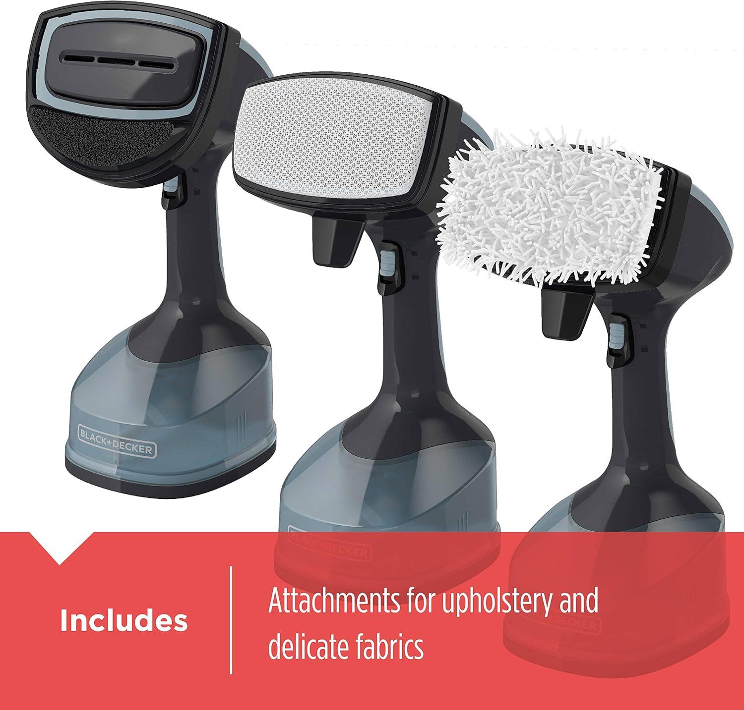 imageBLACKDECKER 1400W Advanced Handheld Steamer 3 Attachments GrayBlue HGS200Handheld Pack of 3