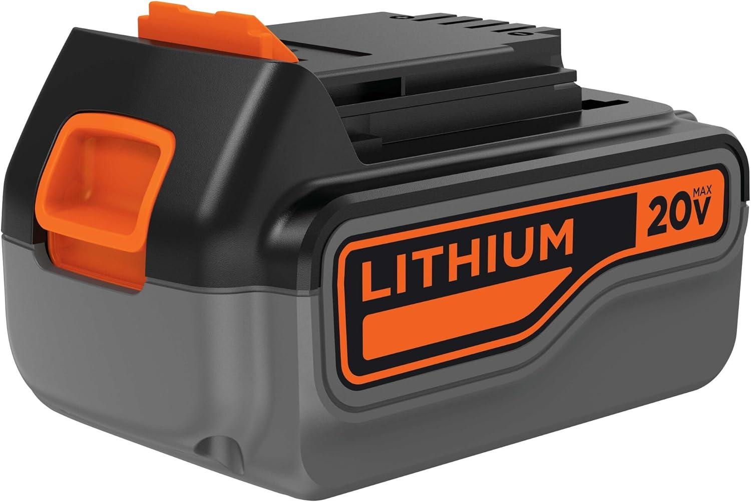 imageBLACKDECKER 20V MAX 4Ah Lithium Ion Battery LB2X4020OPE