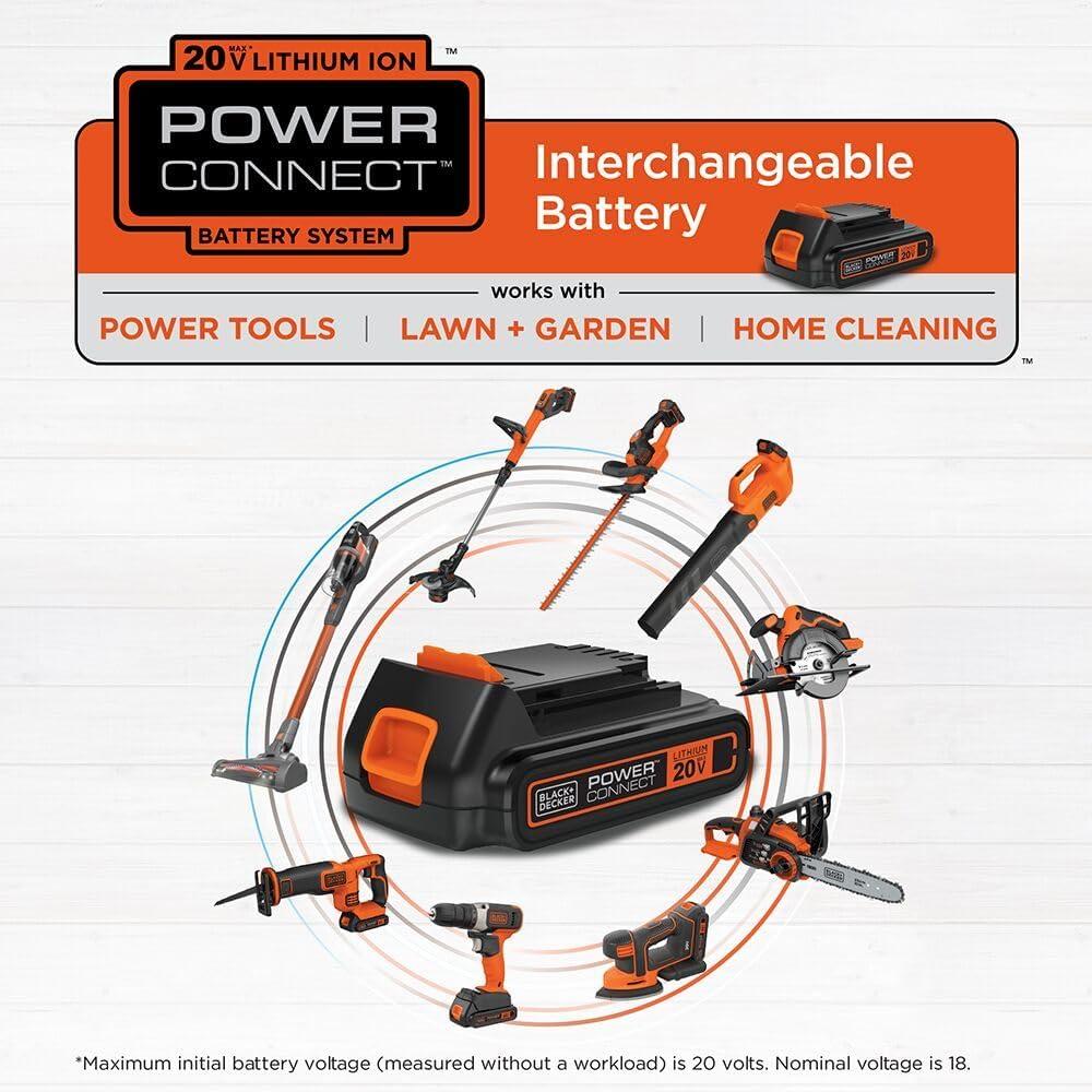 imageBLACKDECKER 20V MAX Battery 15Ah Lithium Ion Battery Extended Runtime Compatible with Tools Outdoor Equipment and 20V Vacuums LBXR20One Size