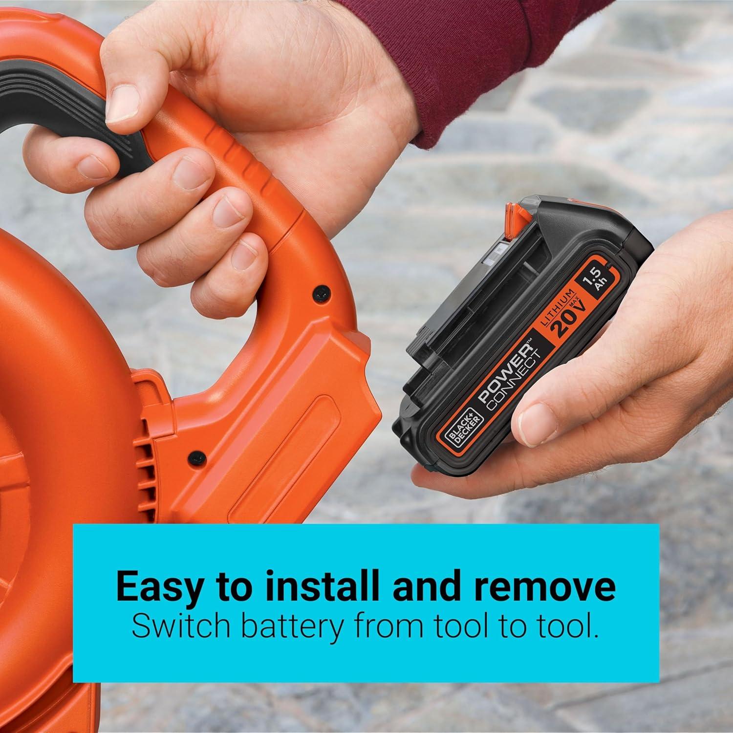 imageBLACKDECKER 20V MAX Battery 15Ah Lithium Ion Battery Extended Runtime Compatible with Tools Outdoor Equipment and 20V Vacuums LBXR20One Size Pack of 2