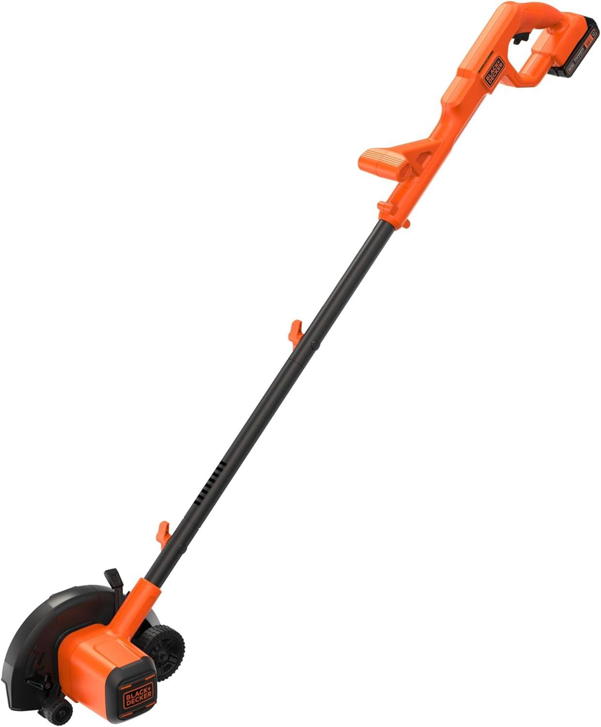 imageBLACKDECKER 20V MAX Cordless Edger Lawn Kit 15 Ah Battery amp Charger Included 4 Position Adjustable Height Lightweight 75 Double Edge Blade BCED400C1