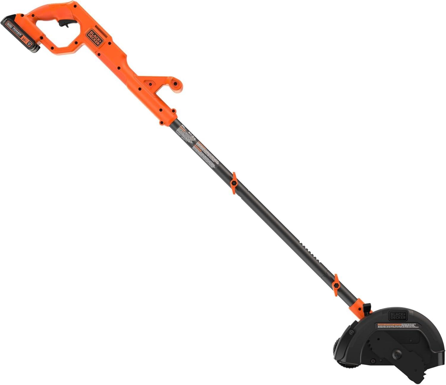 imageBLACKDECKER 20V MAX Cordless Edger Lawn Kit 15 Ah Battery amp Charger Included 4 Position Adjustable Height Lightweight 75 Double Edge Blade BCED400C1