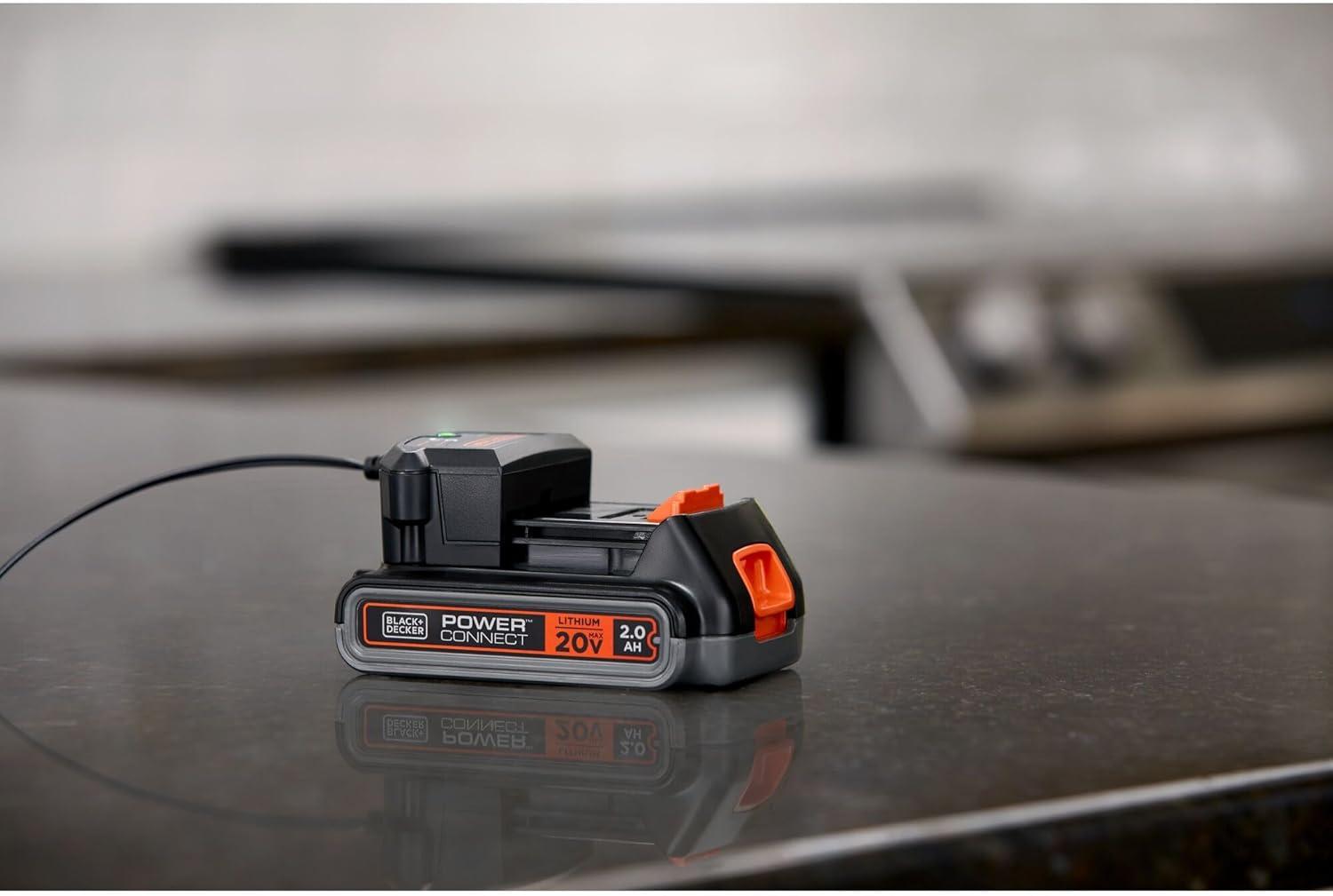 imageBLACKDECKER 20V MAX Lithium Battery POWERCONNECT 20Ah Cordless Tool Battery Packs Lightweight Power Tool Battery Charger Sold Separately LBXR2020OPELithium Ion Battery