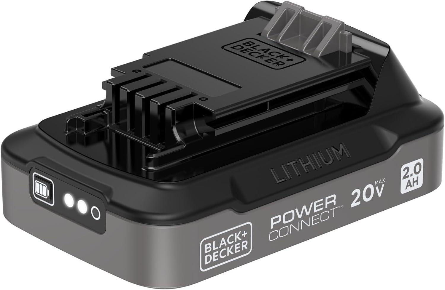 imageBLACKDECKER 20V MAX Lithium Battery POWERCONNECT 20Ah Cordless Tool Battery Packs Lightweight Power Tool Battery Charger Sold Separately LBXR2020OPELithium Ion Battery With Indicator Light