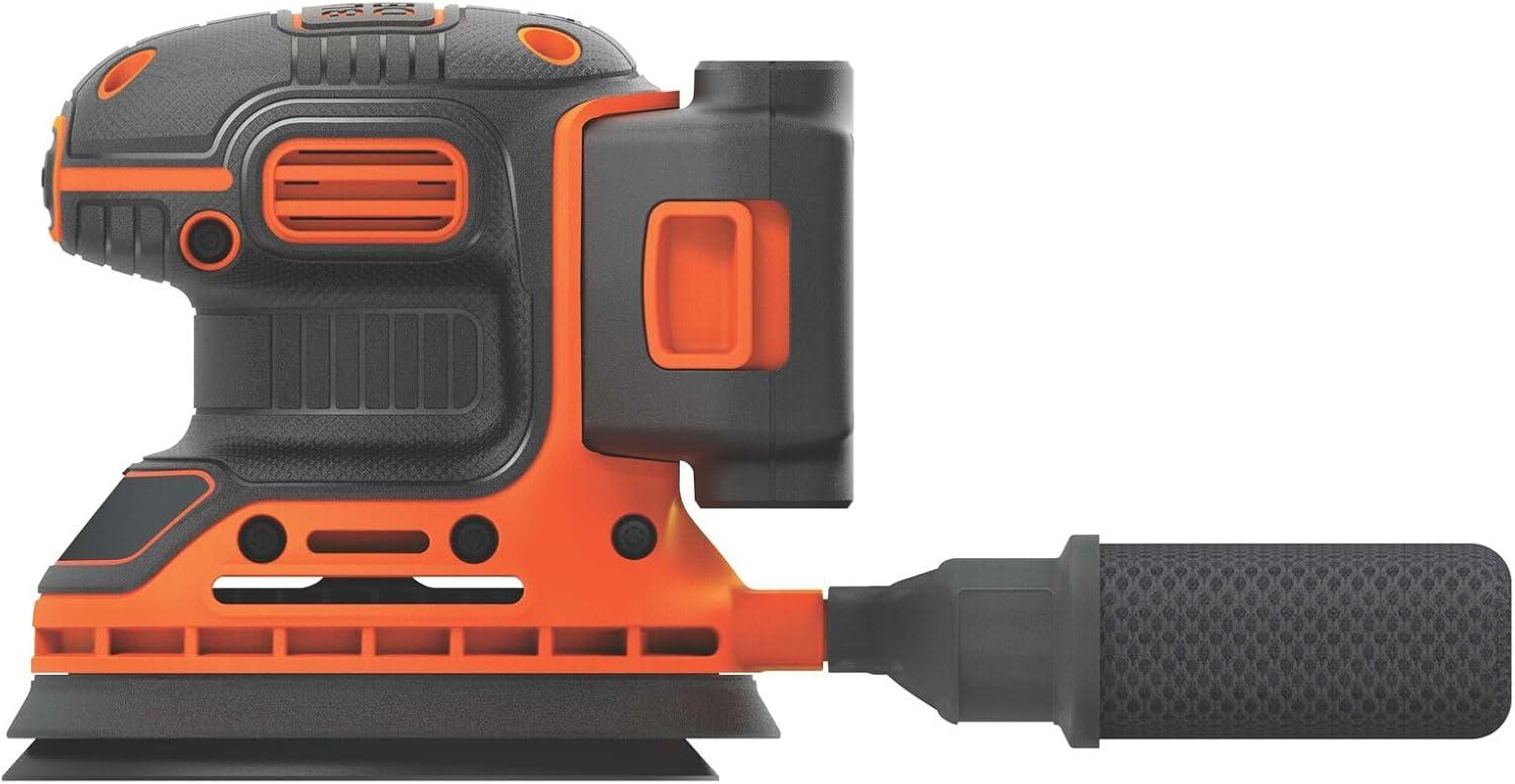 imageBLACKDECKER 20V MAX Orbital Sander Cordless 12000 OPM 2 Sandpaper Sheets Battery and Charger Included BDCRO20COrbit Sander kit