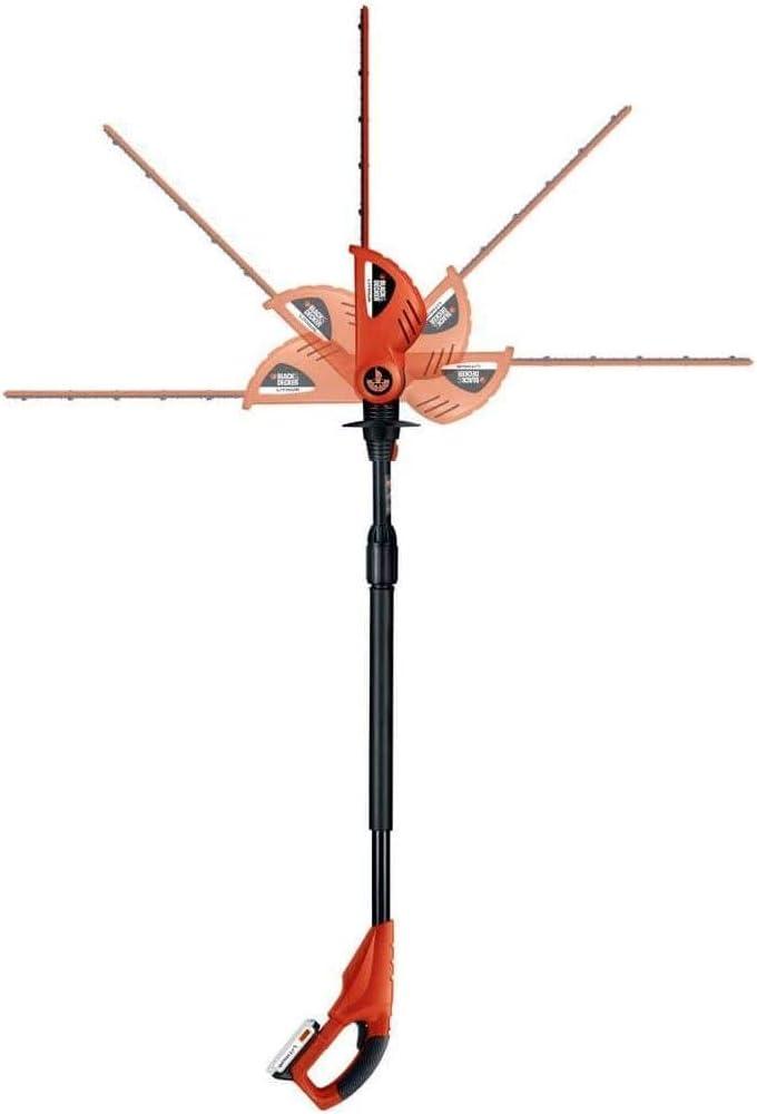 imageBLACKDECKER 20V MAX POWERCONNECT 18 in Cordless Pole Hedge Trimmer Tool Only LPHT120B20V Hedge Trimmer Kit