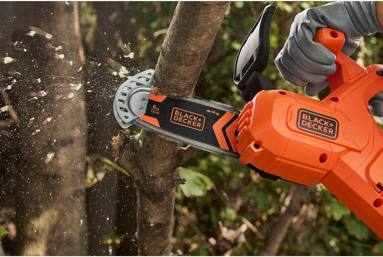 imageBLACKDECKER 20V MAX Pruning Chainsaw Kit Battery and Charger Included BCCS320C1