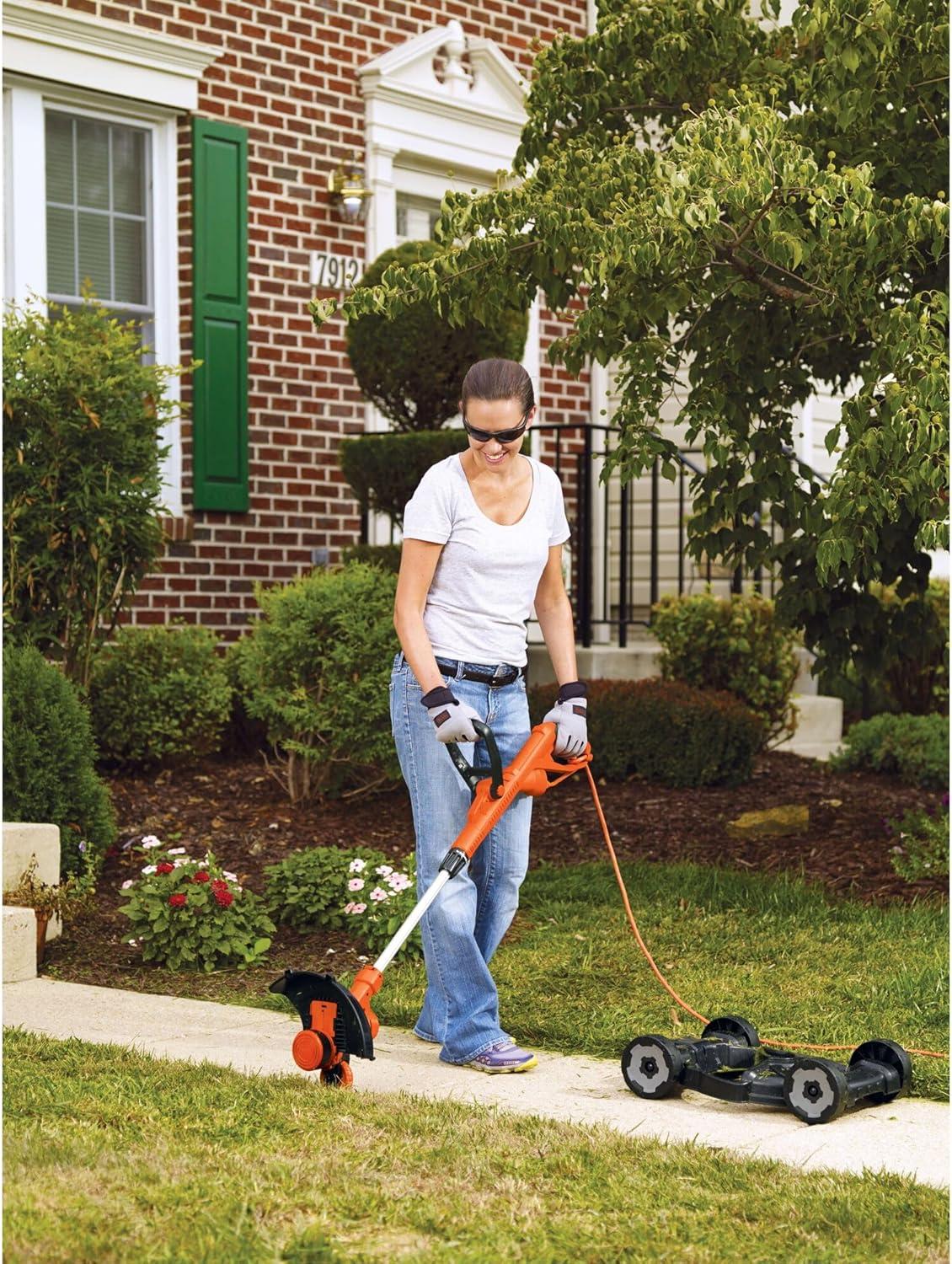 imageBLACKDECKER 3in1 String TrimmerEdger amp Lawn Mower 65Amp 12Inch Corded MTE9123in1 Mower Only