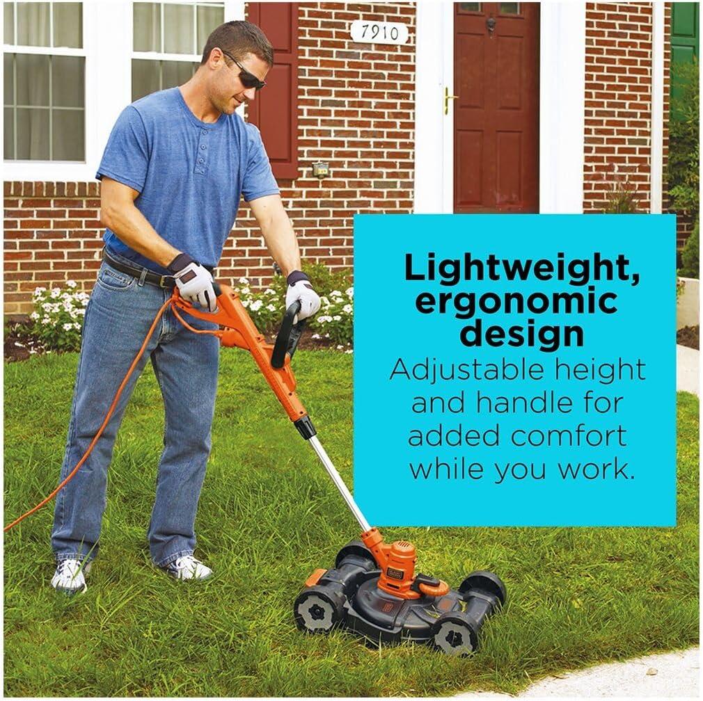 imageBLACKDECKER 3in1 String TrimmerEdger amp Lawn Mower 65Amp 12Inch Corded MTE9123in1 Mower Only