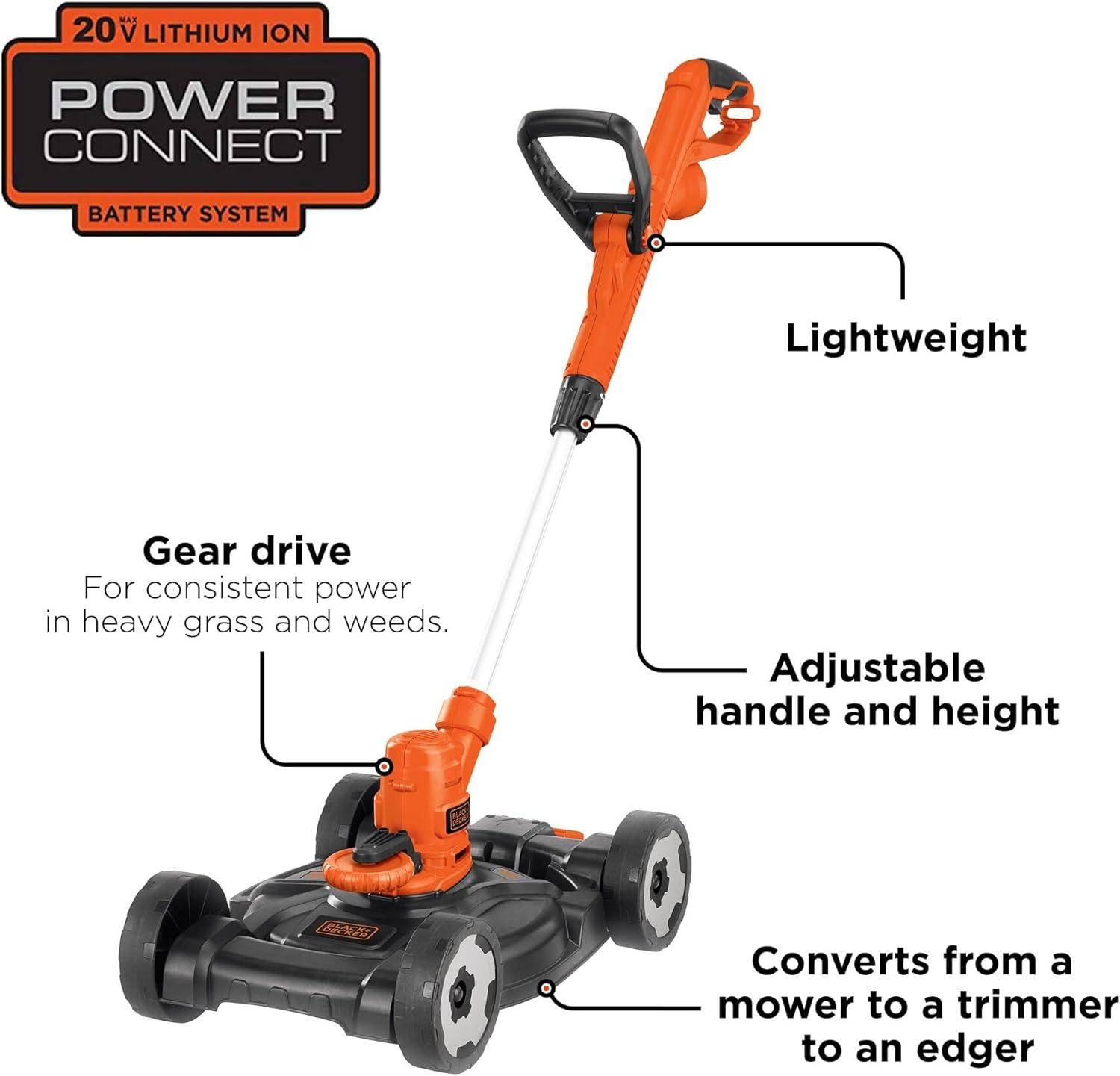 imageBLACKDECKER 3in1 String TrimmerEdger amp Lawn Mower 65Amp 12Inch Corded MTE9123in1 Mower Only