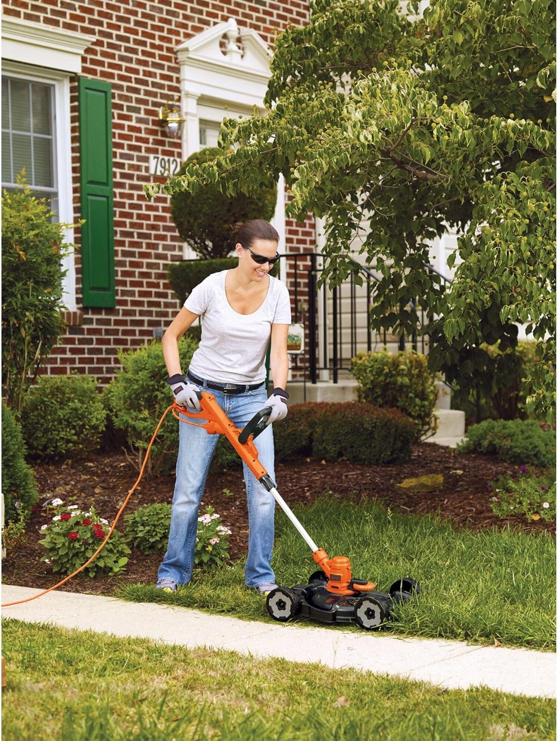 imageBLACKDECKER 3in1 String TrimmerEdger amp Lawn Mower 65Amp 12Inch Corded MTE9123in1 Mower Only