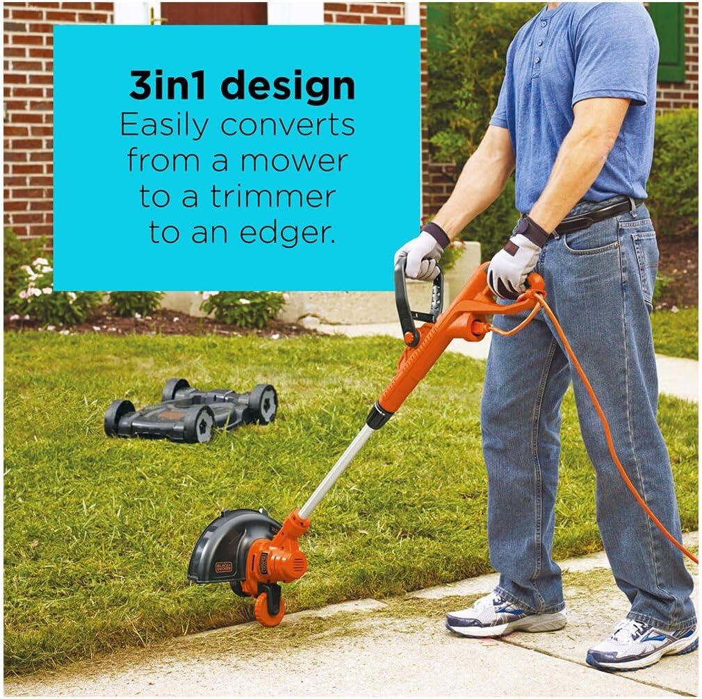 imageBLACKDECKER 3in1 String TrimmerEdger amp Lawn Mower 65Amp 12Inch Corded MTE9123in1 Mower Only