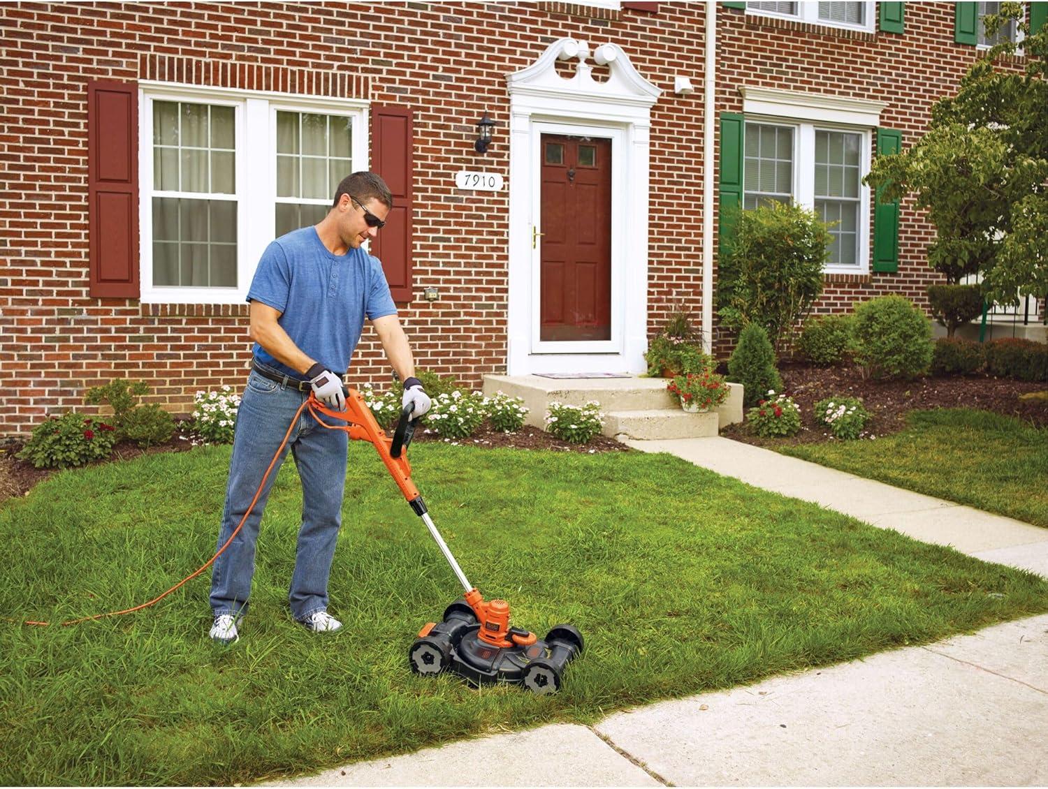 imageBLACKDECKER 3in1 String TrimmerEdger amp Lawn Mower 65Amp 12Inch Corded MTE9123in1 Mower Only
