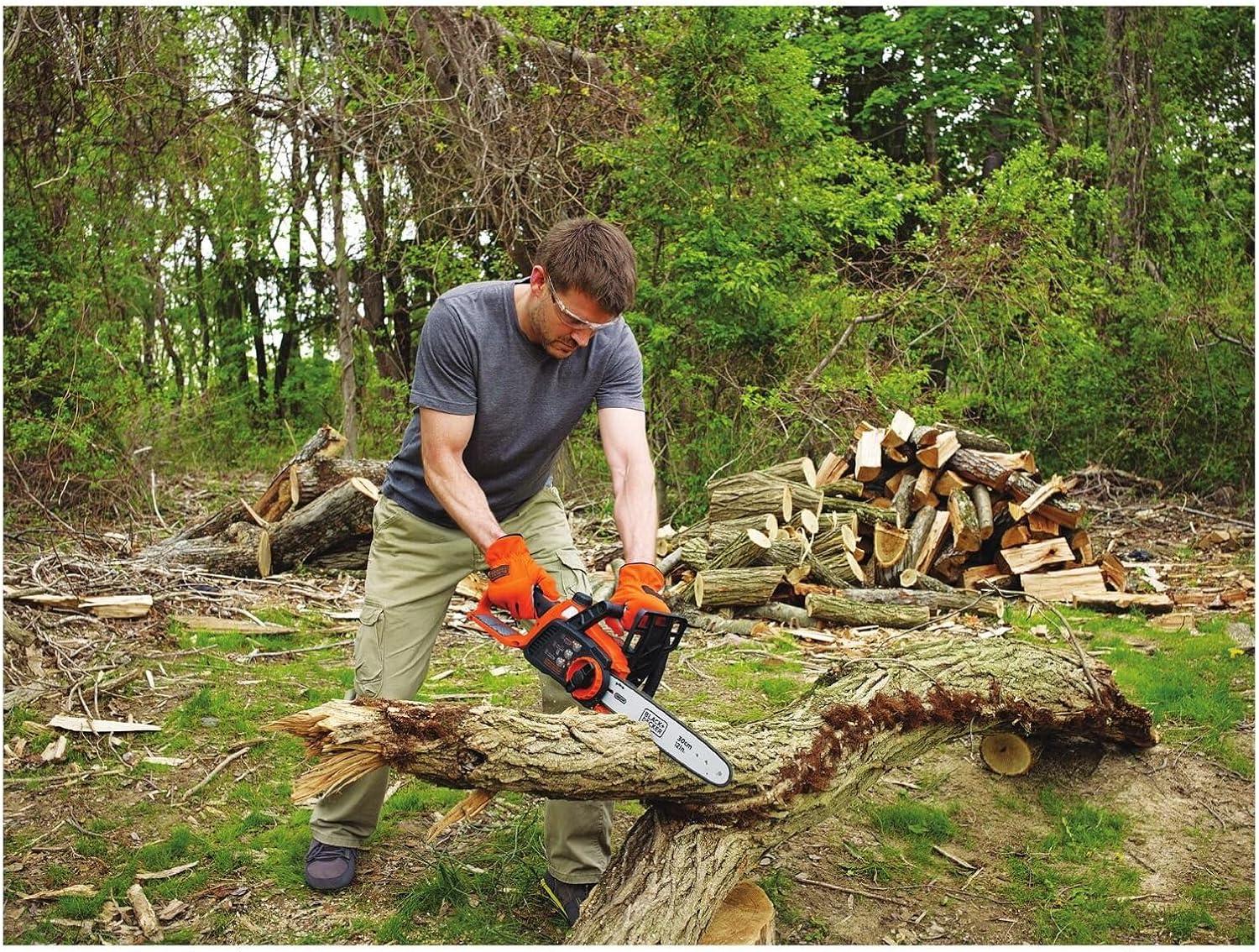 imageBLACKDECKER 40V MAX Electric Chainsaw Cordless 12 Inch Battery Chainsaw Battery and Charger Included Longer Runtime Lightweight Rechargeable LCS124040V Chainsaw Tool Only