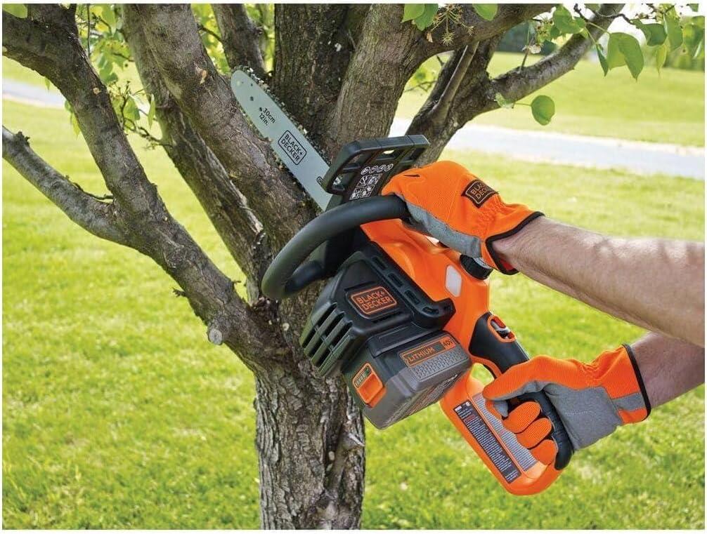 imageBLACKDECKER 40V MAX Electric Chainsaw Cordless 12 Inch Battery Chainsaw Battery and Charger Included Longer Runtime Lightweight Rechargeable LCS124040V Chainsaw Tool Only