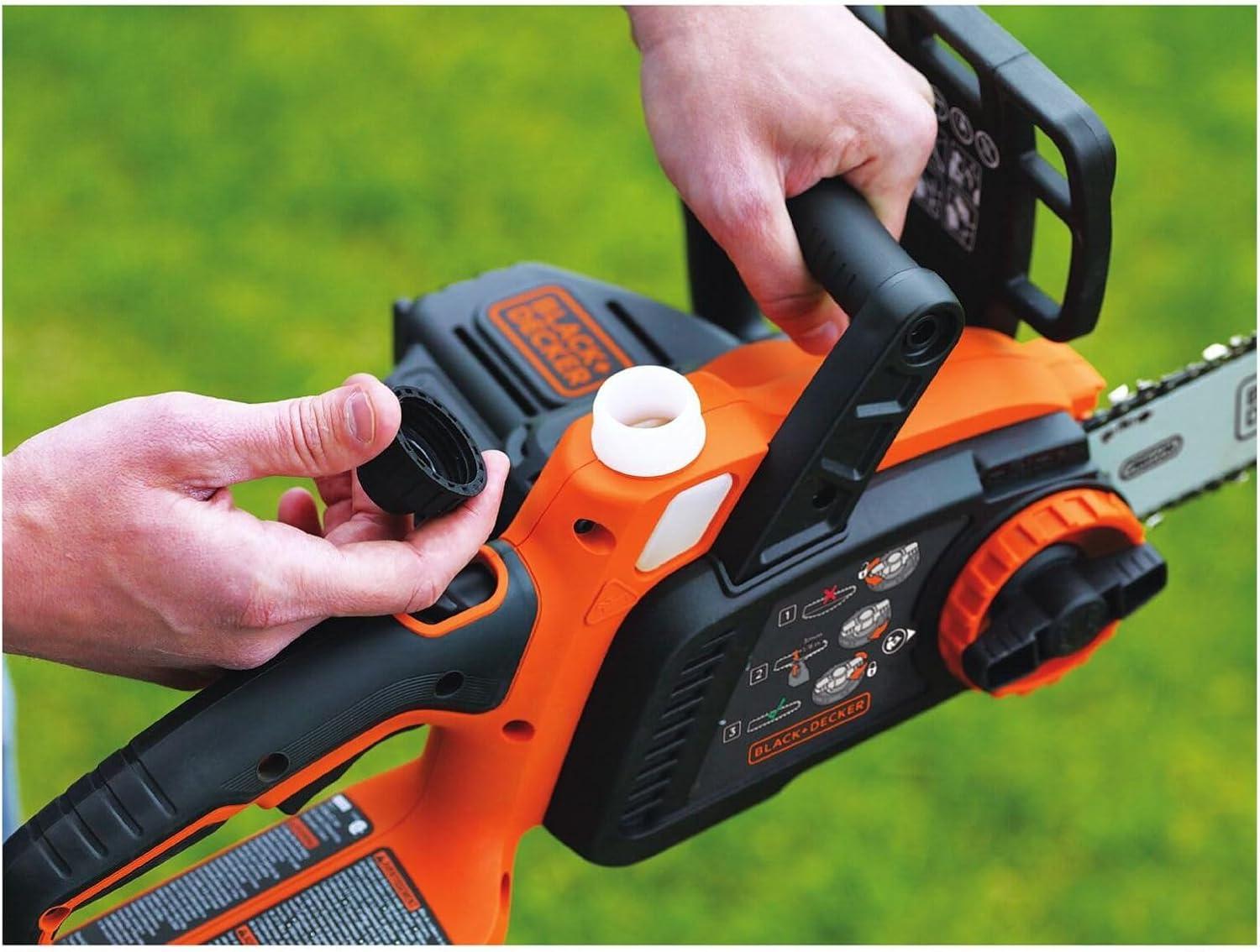 imageBLACKDECKER 40V MAX Electric Chainsaw Cordless 12 Inch Battery Chainsaw Battery and Charger Included Longer Runtime Lightweight Rechargeable LCS124040V Chainsaw Tool Only