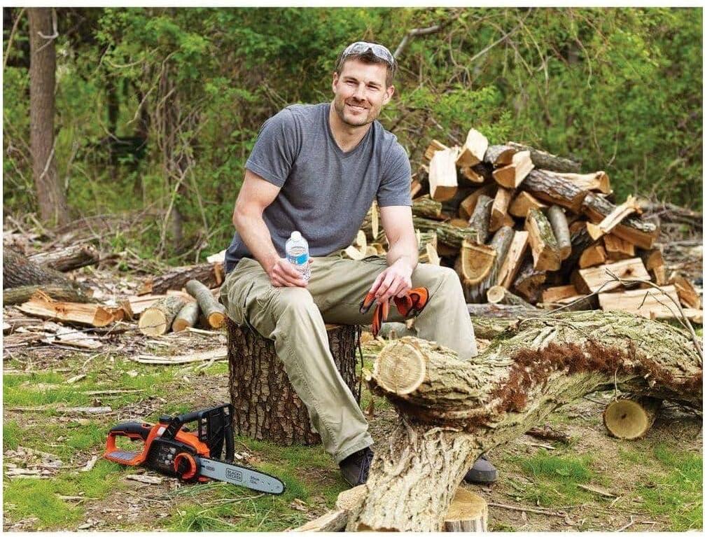 imageBLACKDECKER 40V MAX Electric Chainsaw Cordless 12 Inch Battery Chainsaw Battery and Charger Included Longer Runtime Lightweight Rechargeable LCS124040V Chainsaw Tool Only