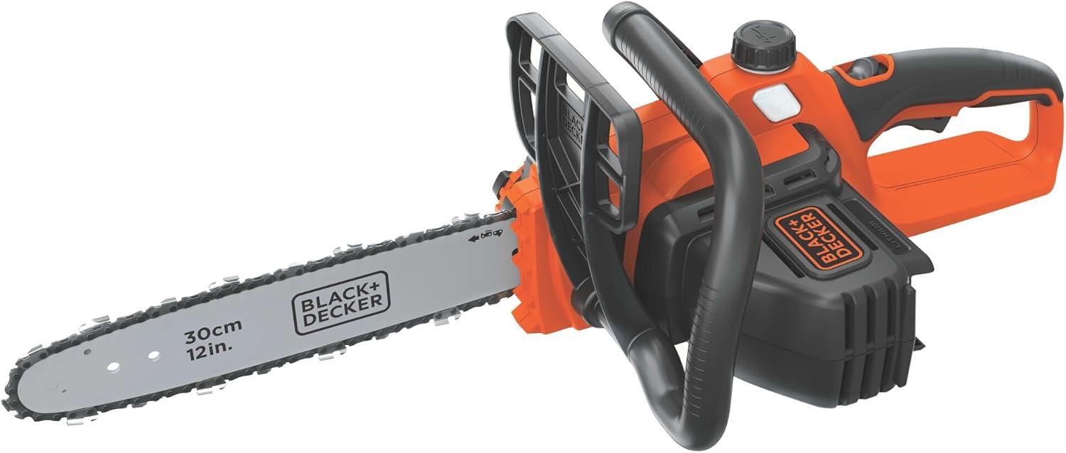 imageBLACKDECKER 40V MAX Electric Chainsaw Cordless 12 Inch Battery Chainsaw Battery and Charger Included Longer Runtime Lightweight Rechargeable LCS124040V Chainsaw Tool Only