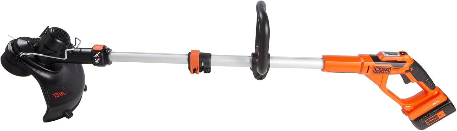 imageBLACKDECKER 40V MAX String Trimmer and Lawn Edger 13 Inch Weed Eater Far Reach Battery and Charger Not Included LST136BBare Tool Only