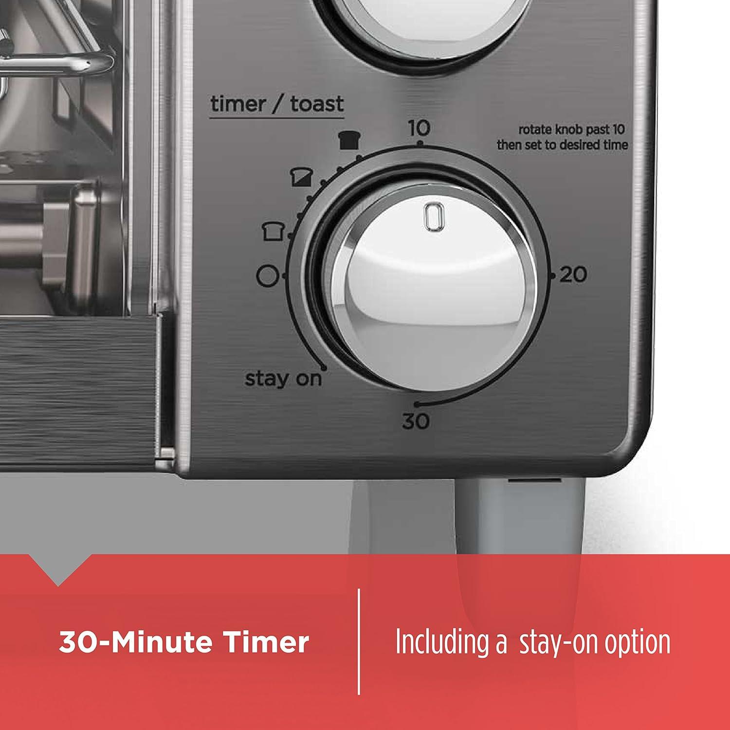 imageBLACKDECKER 4Slice Toaster Oven with Natural Convection Stainless Steel TO1760SS TO1760SST1Toaster Oven