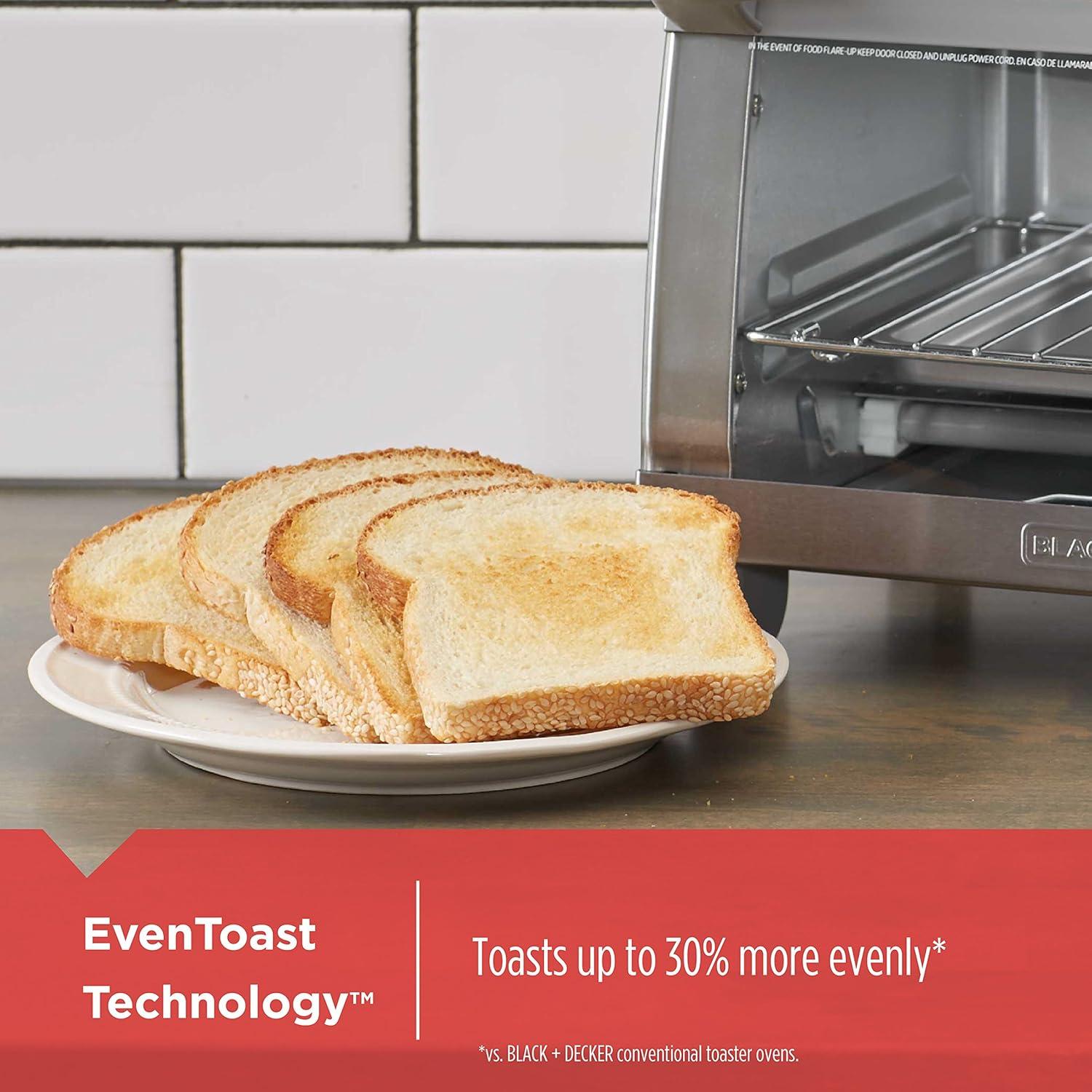 imageBLACKDECKER 4Slice Toaster Oven with Natural Convection Stainless Steel TO1760SS TO1760SST1Toaster Oven