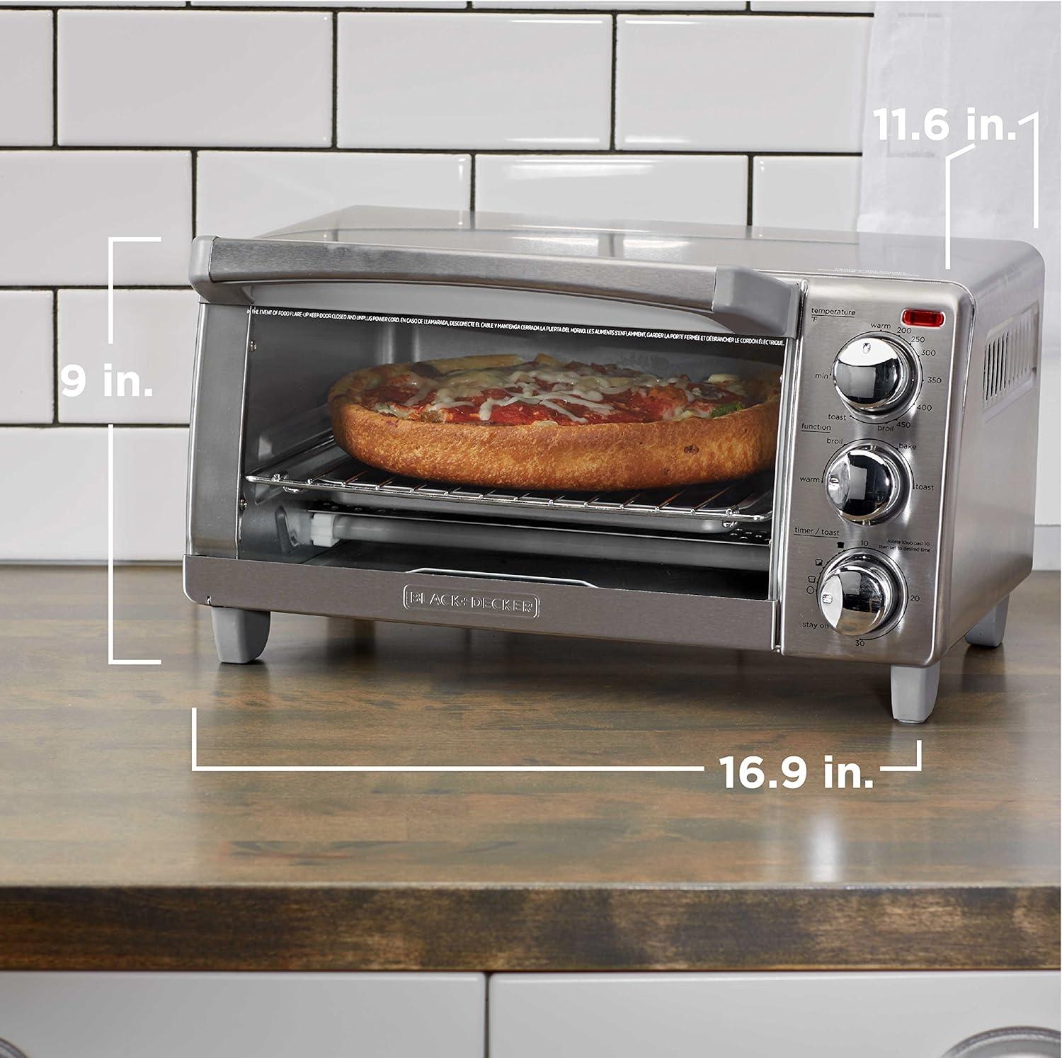 imageBLACKDECKER 4Slice Toaster Oven with Natural Convection Stainless Steel TO1760SS TO1760SST1Toaster Oven