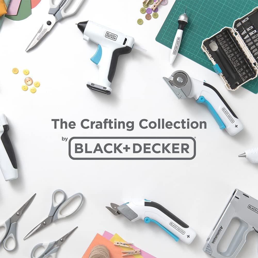 imageBLACKDECKER 4V MAX Cordless Electric Fabric Craft Scissors USB Rechargeable BCSC115FF
