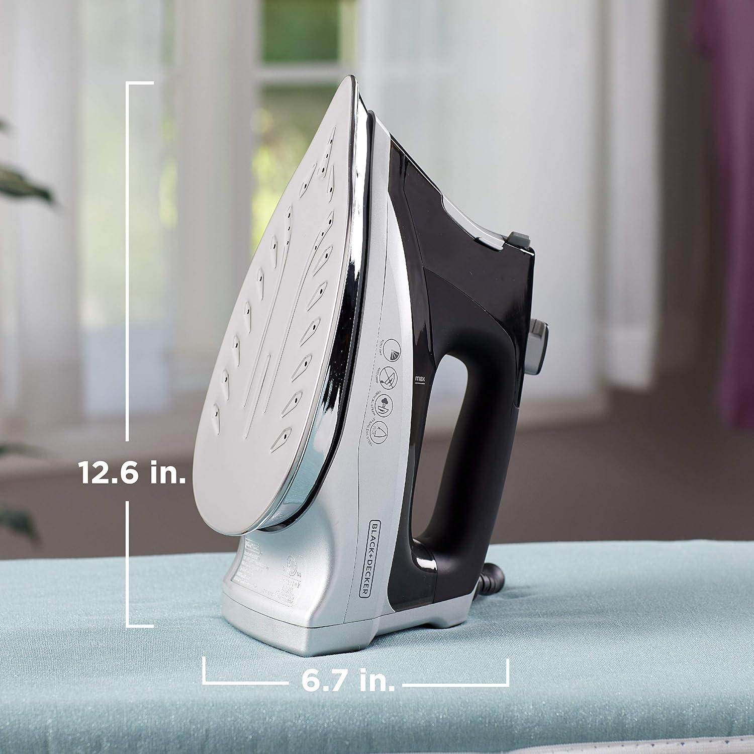 imageBLACKDECKER Allure Digital Professional Steam Iron D3060 30 More Steam Percison Tip Stianless Steel Soleplate Vertical Steam FuctionBlackSilver