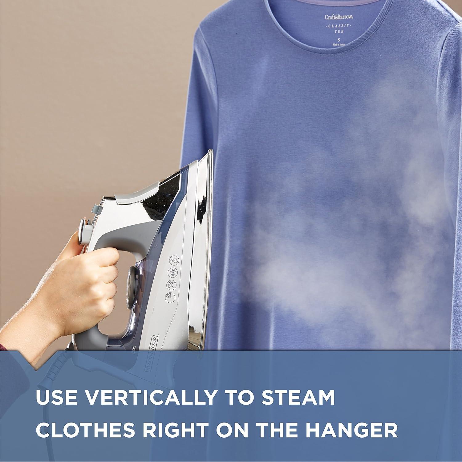 imageBLACKDECKER Allure Digital Professional Steam Iron D3060 30 More Steam Percison Tip Stianless Steel Soleplate Vertical Steam FuctionGrayBlue