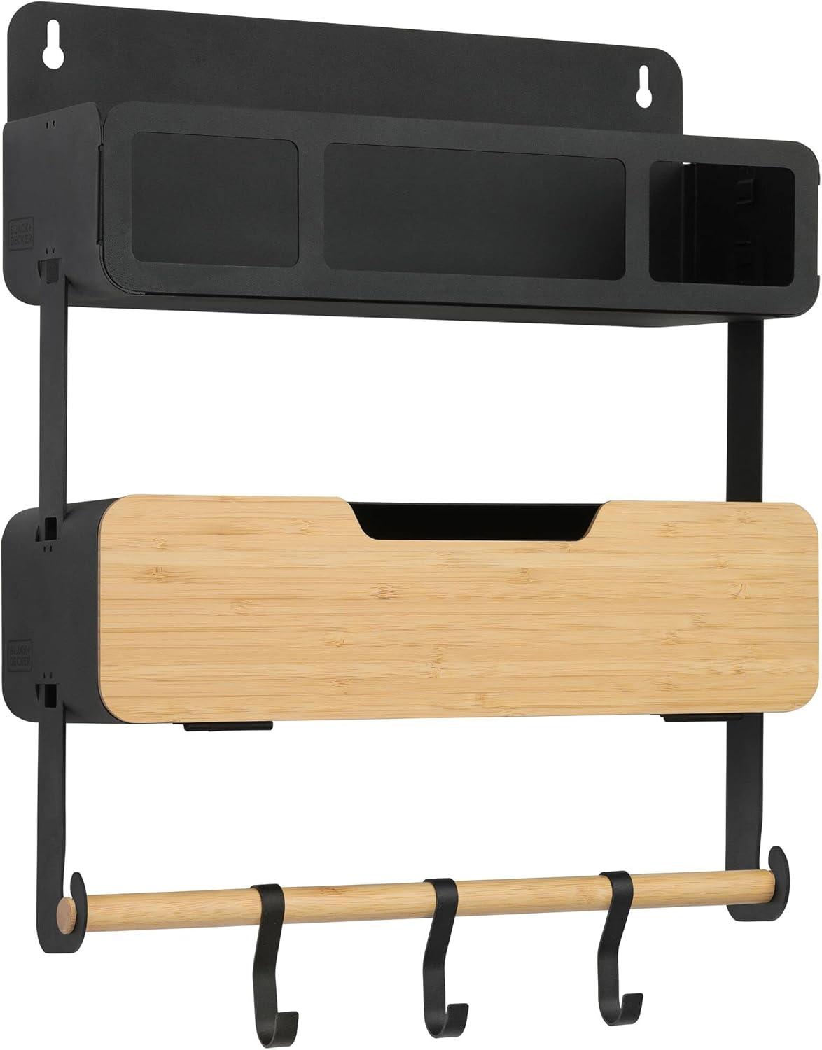 imageBLACKDECKER BLACK DECKER BLACK HANGING RACK SYSTEMSHELF WDOOR BDSTKT282BKBlack Hanging Rack Shelf System
