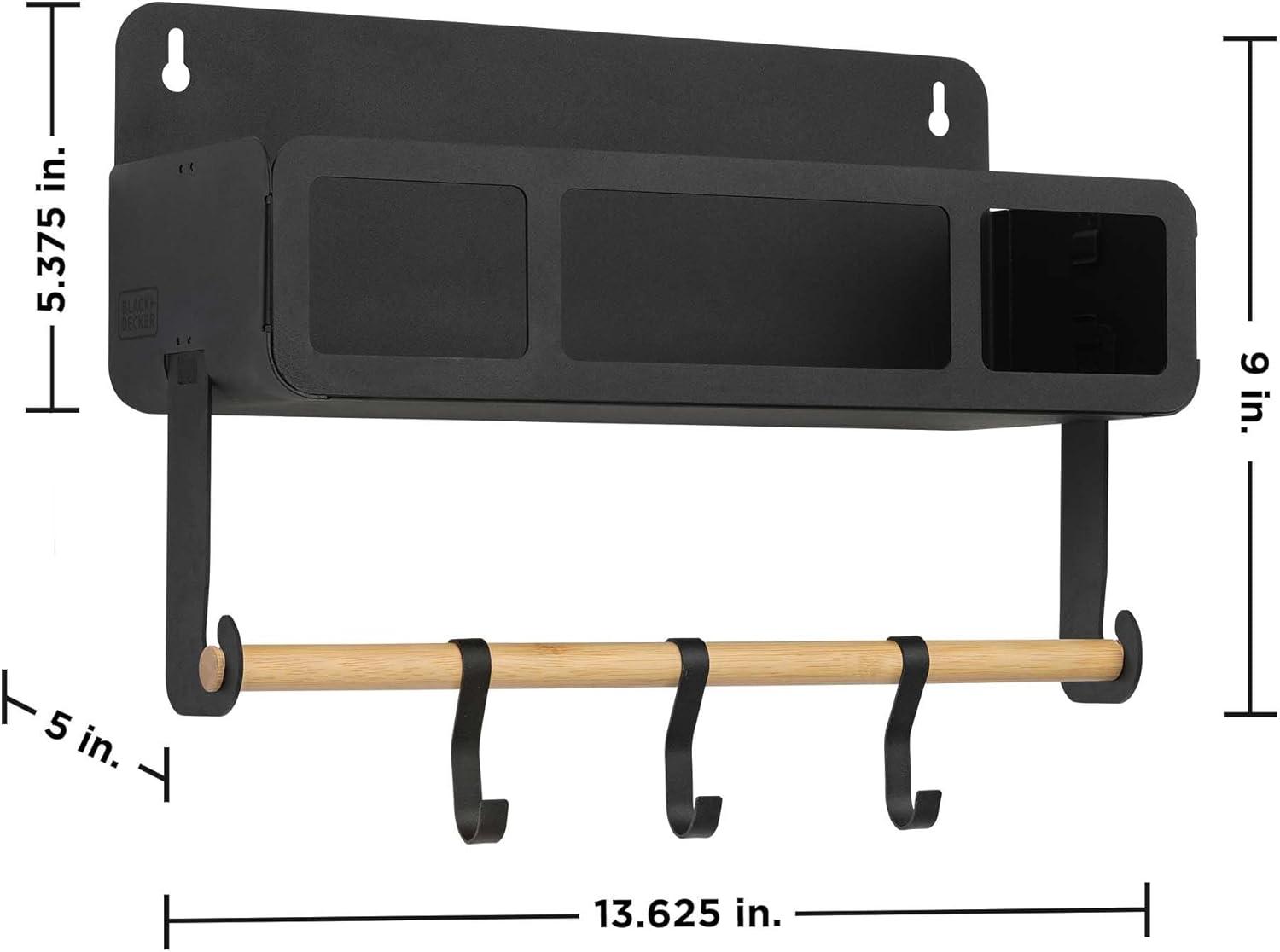 imageBLACKDECKER BLACK DECKER BLACK HANGING RACK SYSTEMSHELF WDOOR BDSTKT282BKBlack Hanging Rack Shelf System