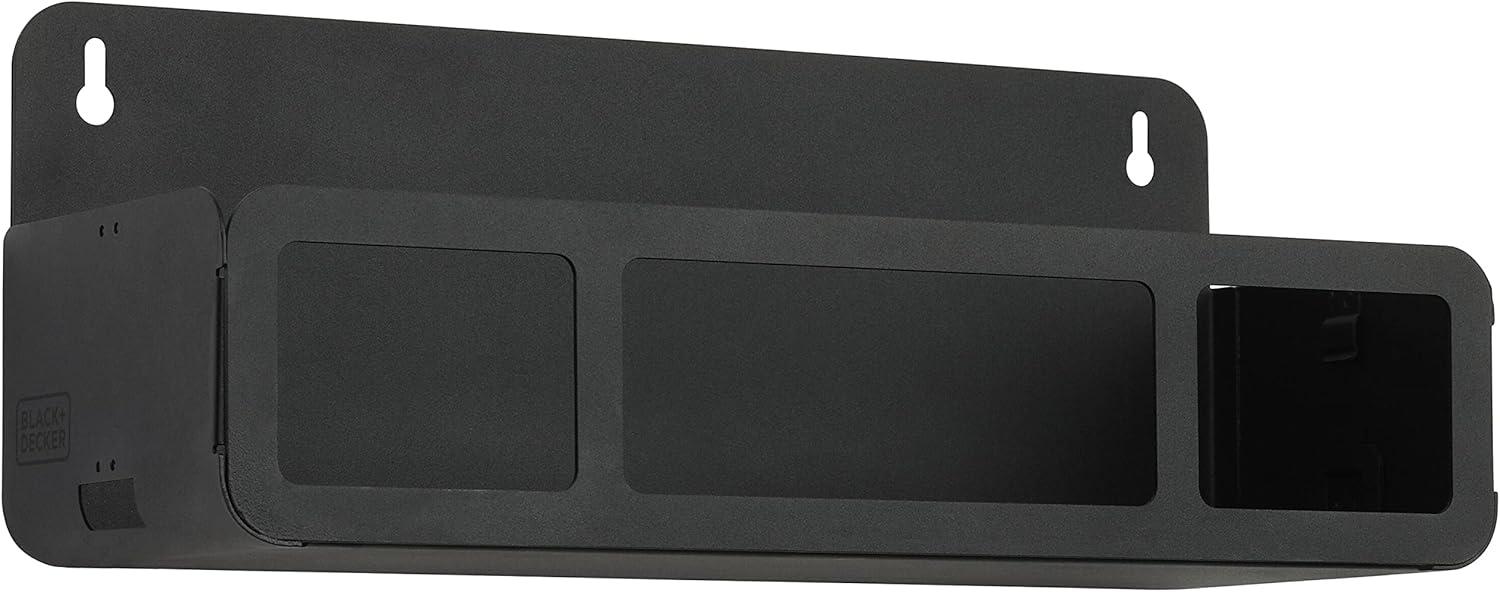 imageBLACKDECKER BLACK DECKER BLACK HANGING RACK SYSTEMSHELF WDOOR BDSTKT282BKBlack Hanging Rack Shelf System