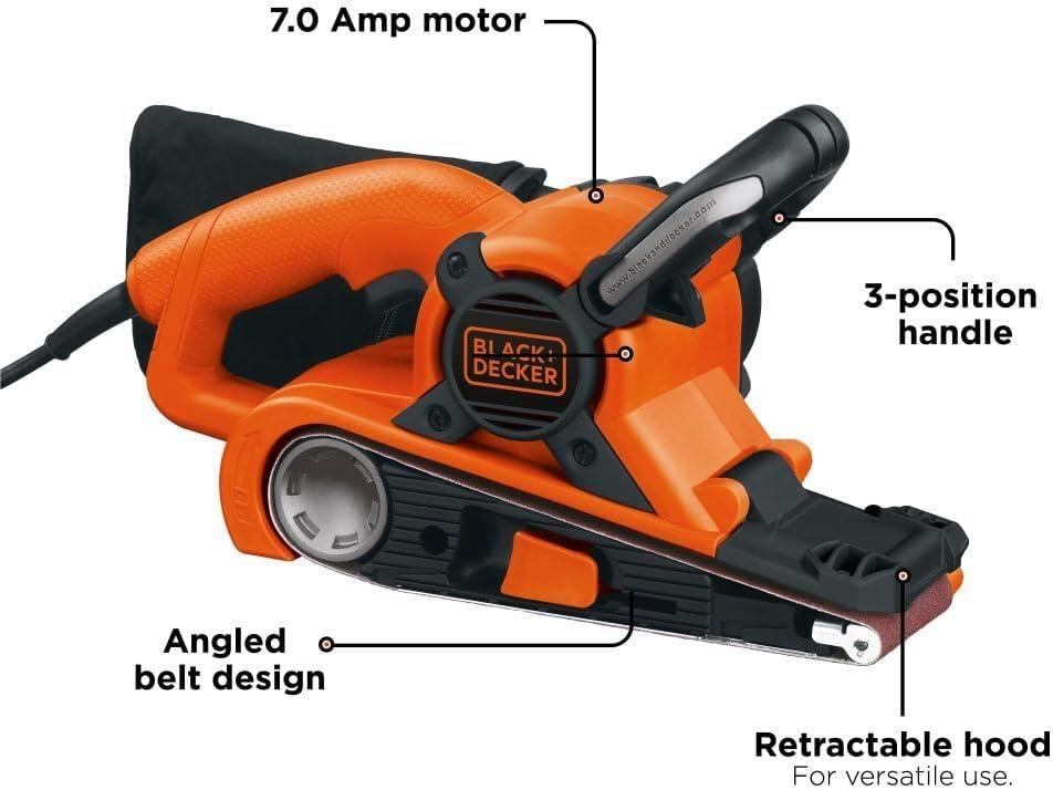 imageBLACKDECKER Belt Sander with Dust Bag 7Amp 3Inch by 21Inch DS321