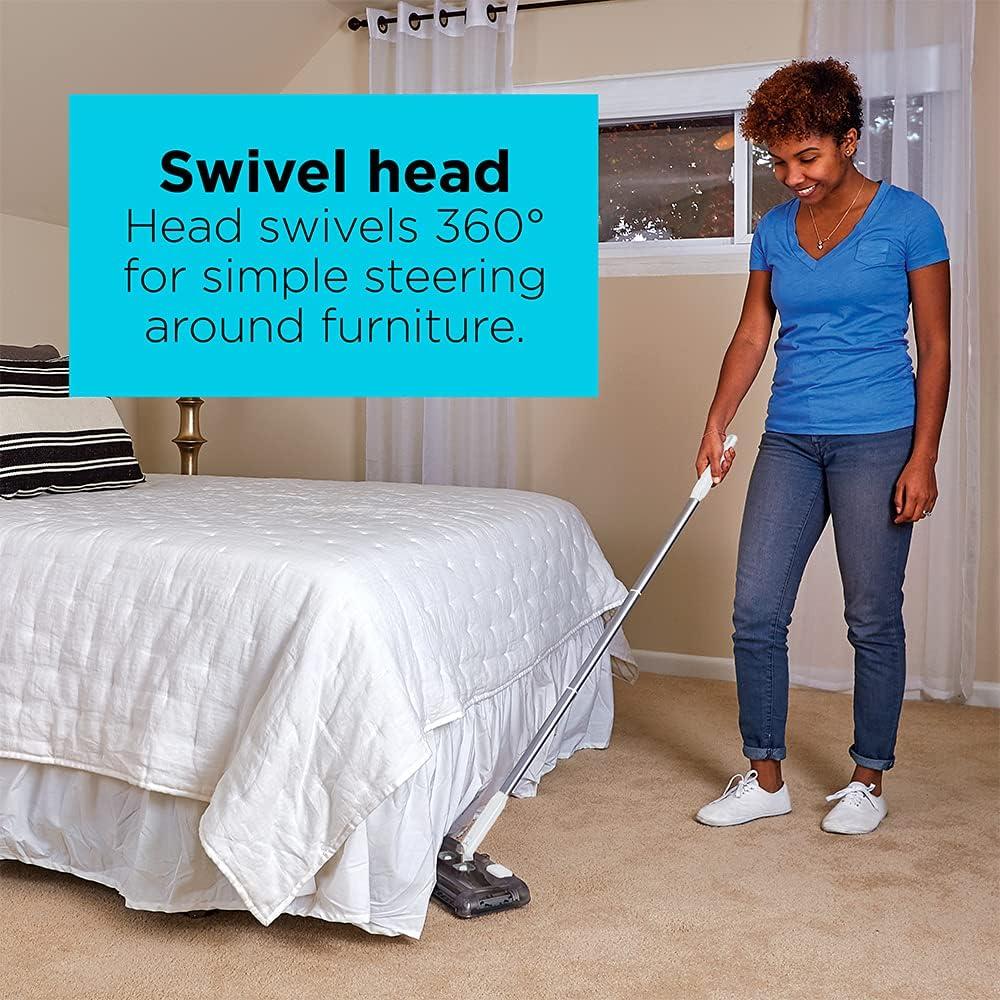 imageBLACKDECKER Carpet Sweeper 50 Minute Lithium Floor Sweeper MultiSurface Use Easy One Hand Cleaning Self Standing Charger Included HFS115J10