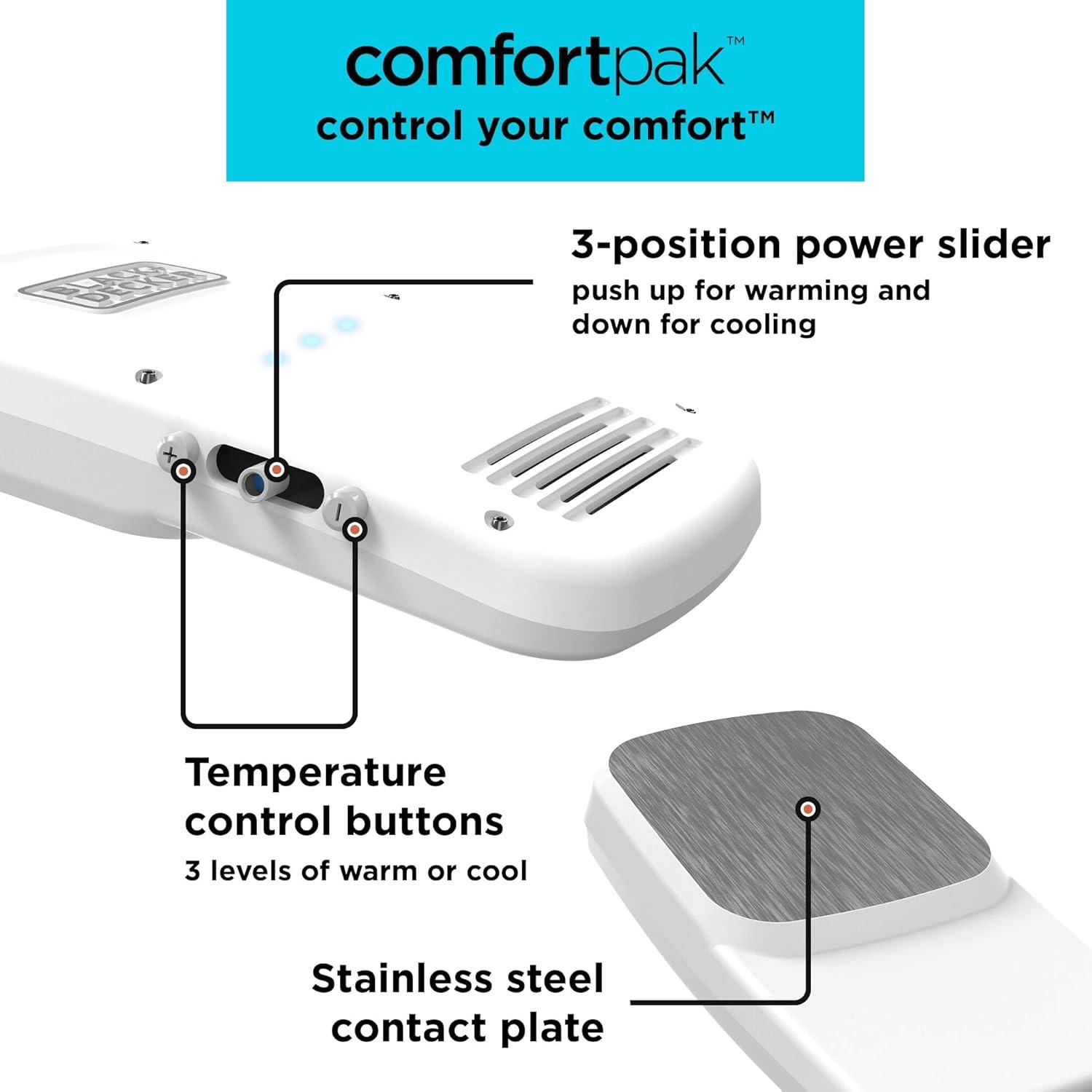 imageBLACKDECKER Comfortpak Wearable Cooling and Heating Device Cloud White BCWCC10110Obsidian Black
